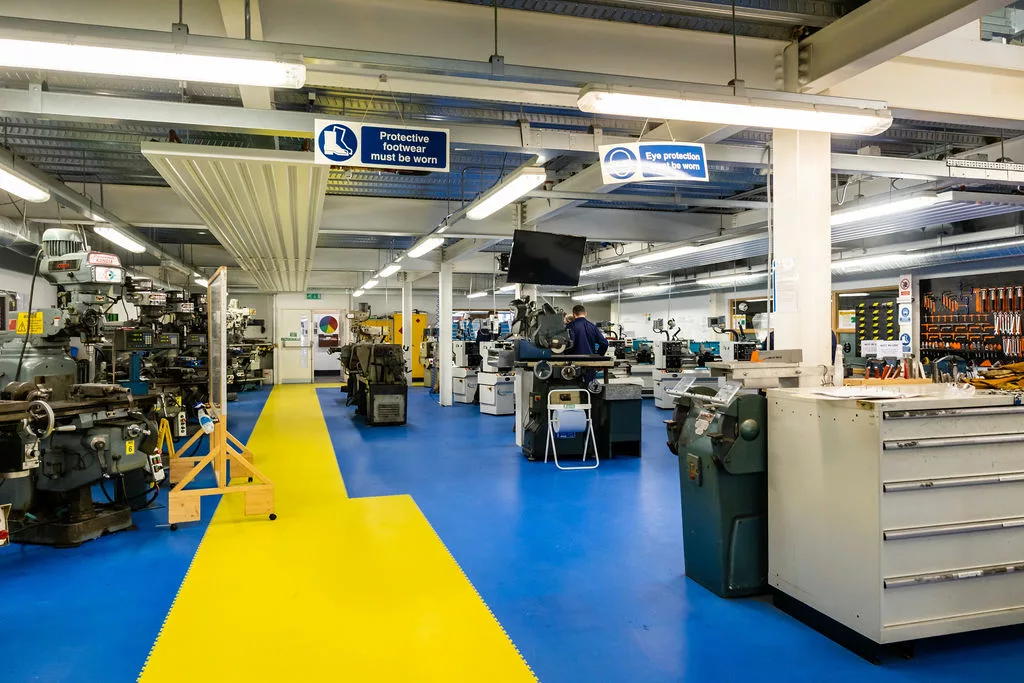 Interior of the engineering workshop