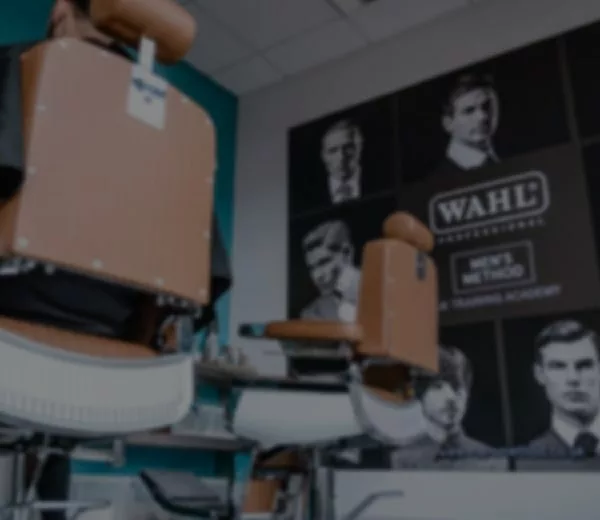 Interior of the barbering room within the Graduate Salon