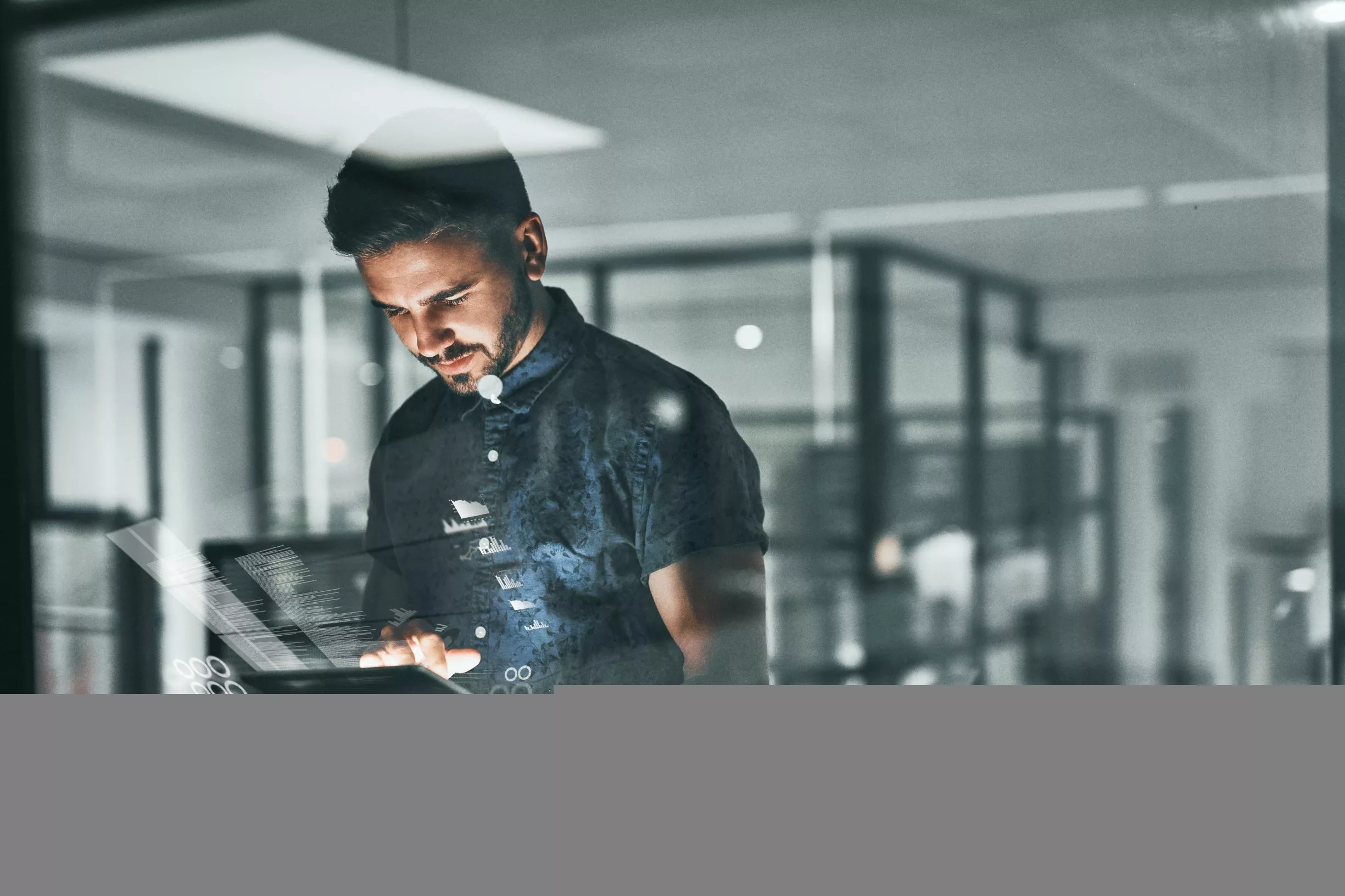 Man working on a laptop