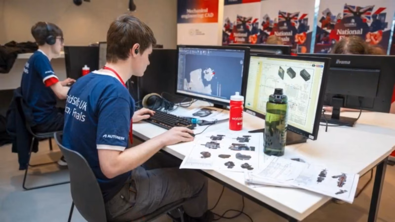 Engineering student Toby Collins at WorldSkills UK competition